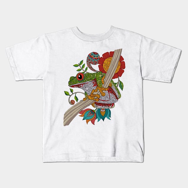 Phyleus Frog Kids T-Shirt by Valentina Harper